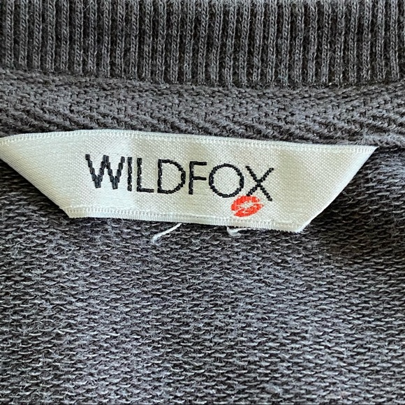 Wildfox Rainbow "Easy Does It" Oversized Grey Graphic Sweatshirt w MEASUREMENTS! - Picture 5 of 14